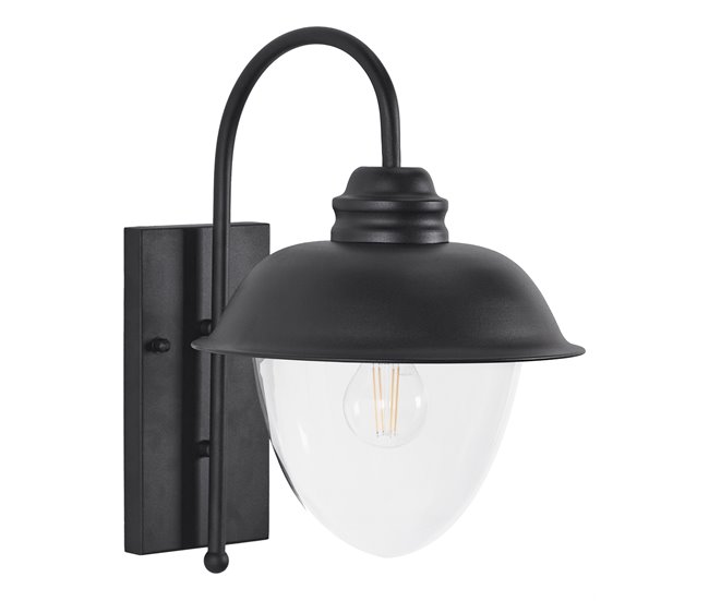 Beliani Iluminação de parede para exterior BANKA Preto