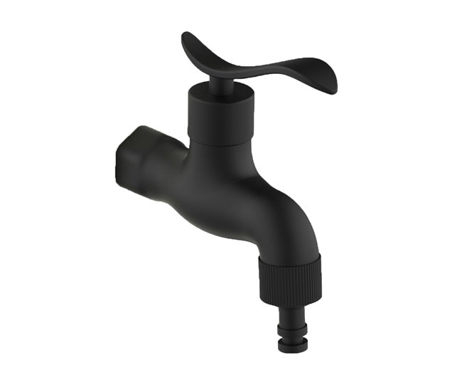 Fonte ACQUA PRO Garden Sined com ligação lateral de água em polietileno, Preto Preto