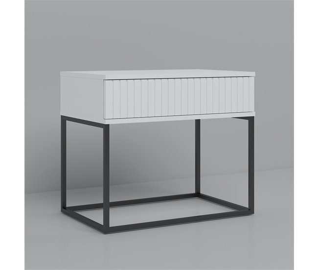 Mesa de centro STYLE 60cm com uma gaveta Branco
