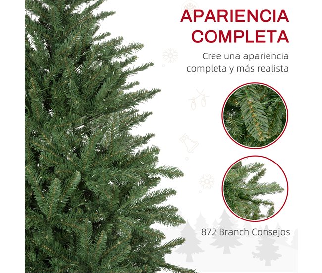 Árcore de Natal Plástico, Metal HOMCOM, casa - natal Verde