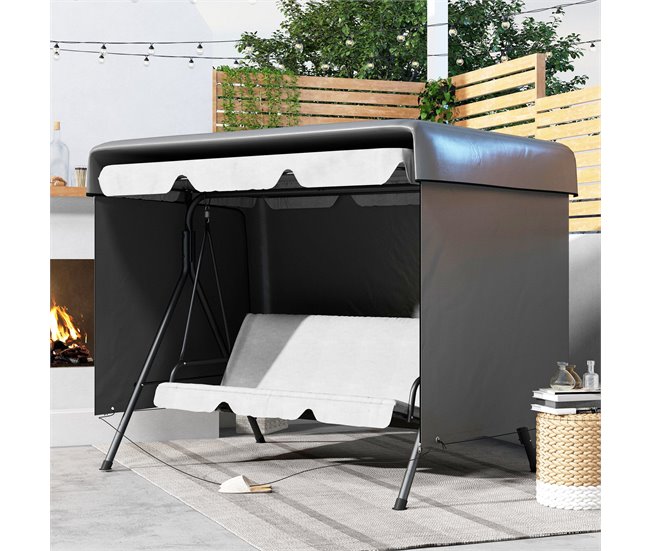Cobertura para Móveis de Jardim PE Outsunny Cinza