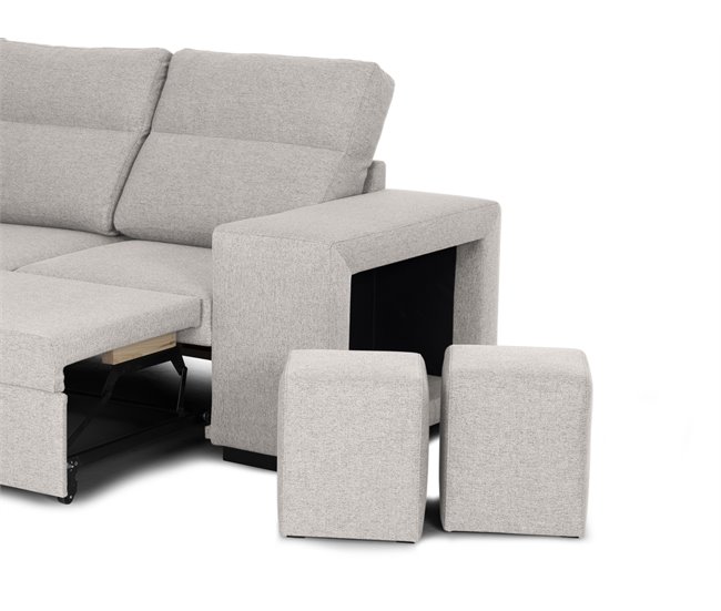 Chaise longue com cama HARRISON Bege