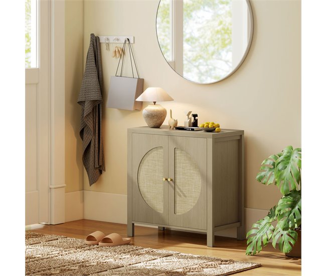 Aparador Melamina de Madeira HOMCOM Castanho