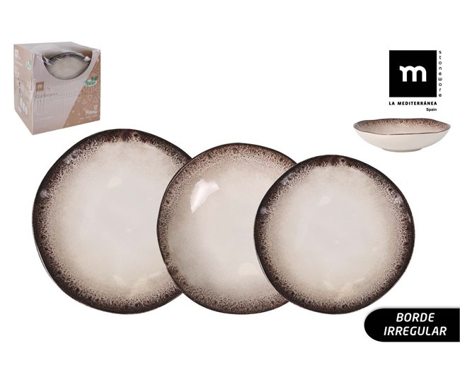 Serviço de loiça SAX BRILLO da marca LA MEDITERRANEA Bege