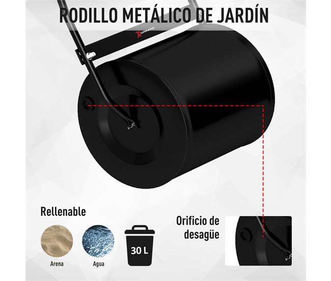 Aço do rolo Aço DURHAND, varanda e jardim - manutenção de jardim Preto