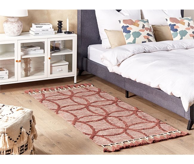 Beliani Pelos curtos KIRSEHIR 80x150 Vermelho