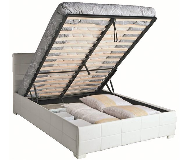 Cama CUORE 135/140x190 cm cor branco Branco