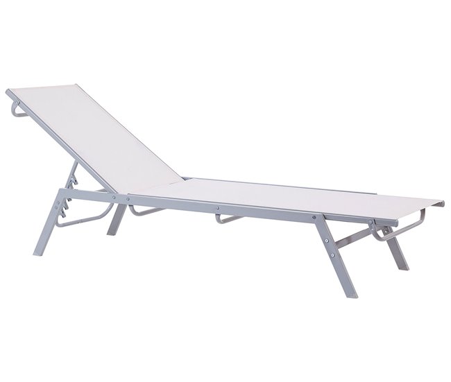 Beliani Cadeira lounge/relax NOLI Branco/ Bege