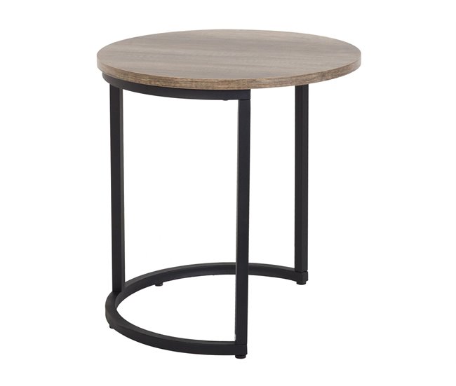 Beliani Mesa de apoio DIXIE 48x48 Castanho
