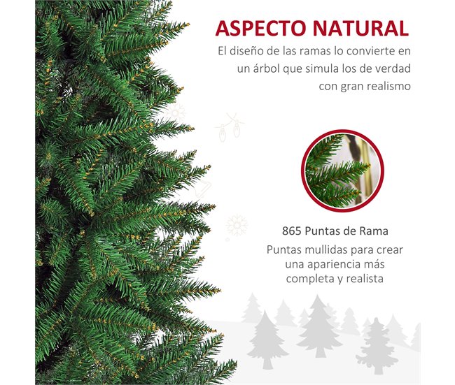 Árvore de Natal PVC e Aço HOMCOM, casa - natal Verde