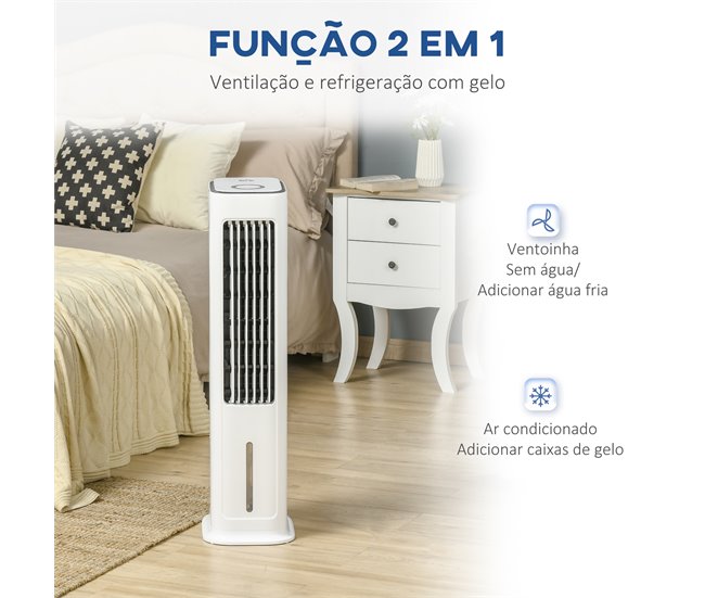 Ventilador de Torre ABS e PP HOMCOM Branco