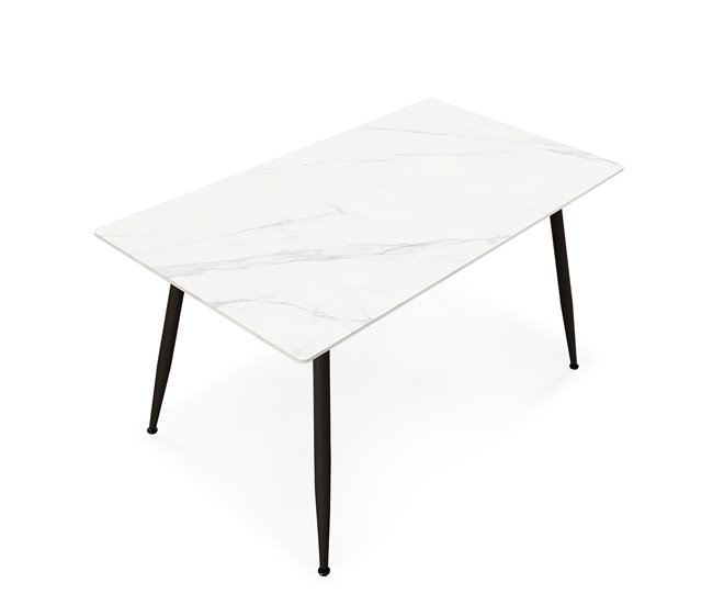 Conjunto de 1 mesa e 4 cadeiras MINKA Branco/cinza