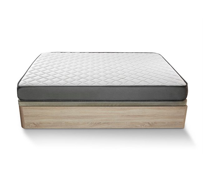 Cama Dobrável Canapé + Colchão Branco