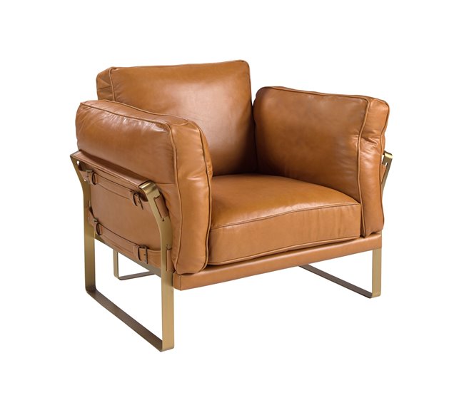Poltrona de couro Camel Camel