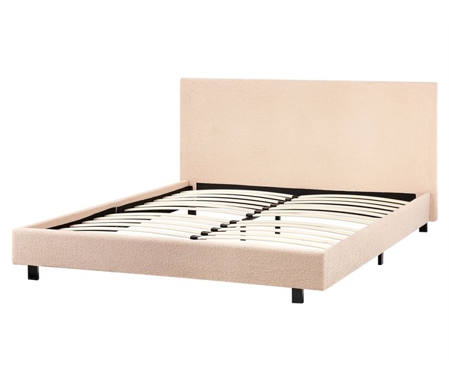 Beliani Cama Bouclé ALBI 175x211 Bege