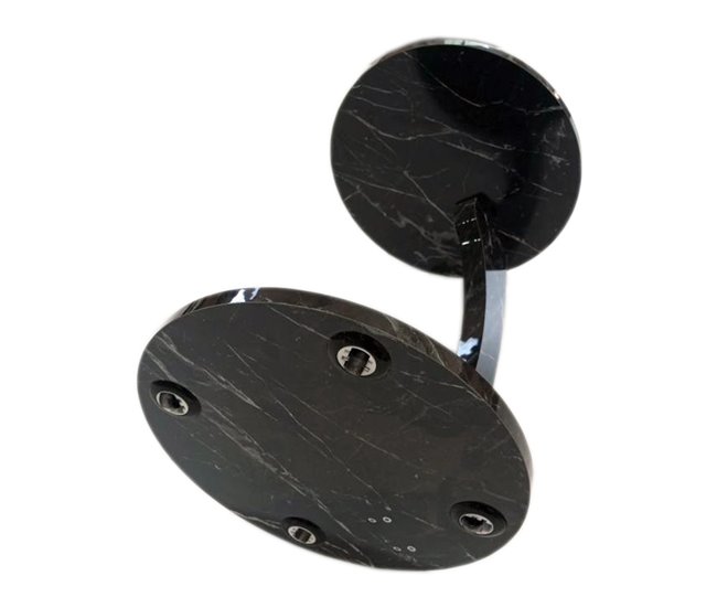 Mesa de apoio Holeby com 4 rodízios [en.casa] 38x38 Preto