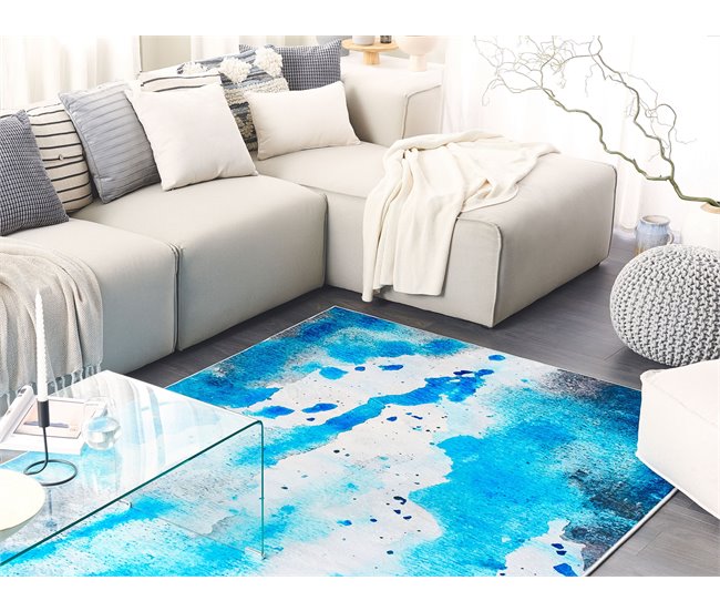 Beliani Pelos curtos BOZAT 160x230 Azul Claro