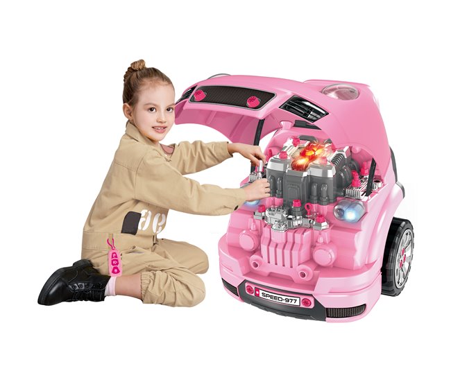 Motor de Caminhão para Crianças ABS,PP HOMCOM Rosa