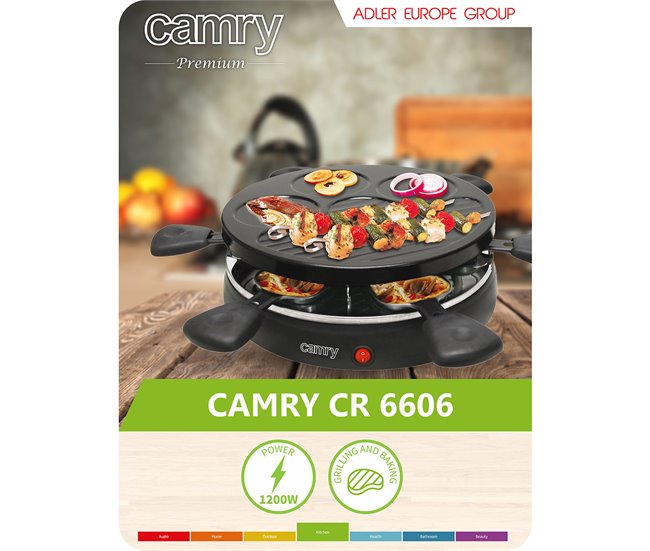 Grelhador Raclette Camry CR6606 Preto