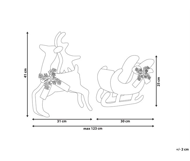 Beliani Decoração LED ENODAK Cinza