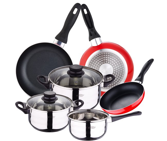 Bateria de cozinha de 5 peças Multicor