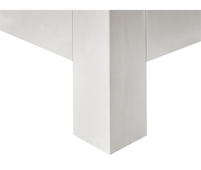 Beliani Cama com estrado Pinho ROYAN 167x207 Branco