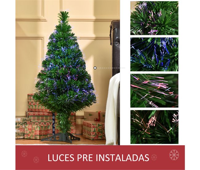 Árvore de Natal PVC e Plástico HOMCOM, casa - natal Verde