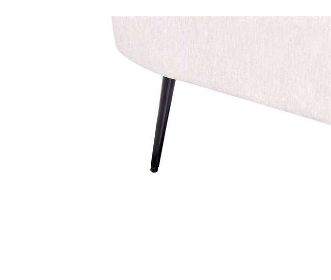 Beliani Chaise longue versão à direita Poliéster ARCEY Bege