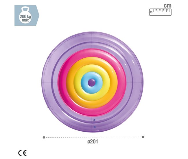 Tapete inflável arco-íris INTEX Multicor