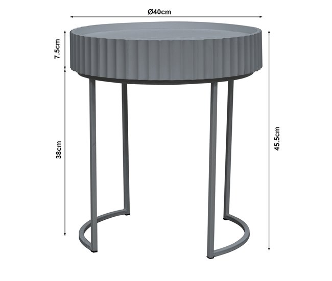 Mesa de apoio Rill redonda [en.casa] 40x40 Branco