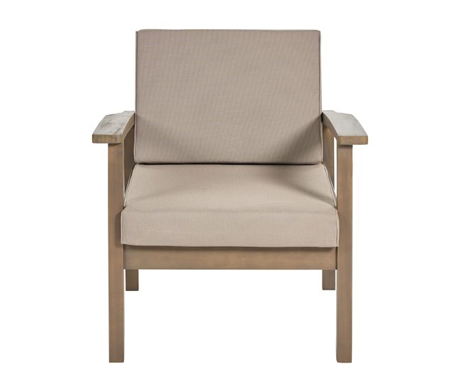 Beliani Conjunto lounge Madeira de acácia com certificado FSC® MANILA Castanho