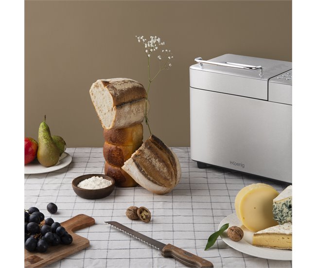Máquina de fazer pão Bake440 H.koenig Cinza