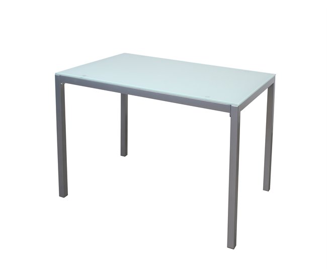 Mesa de cozinha cristal II fixa Branco