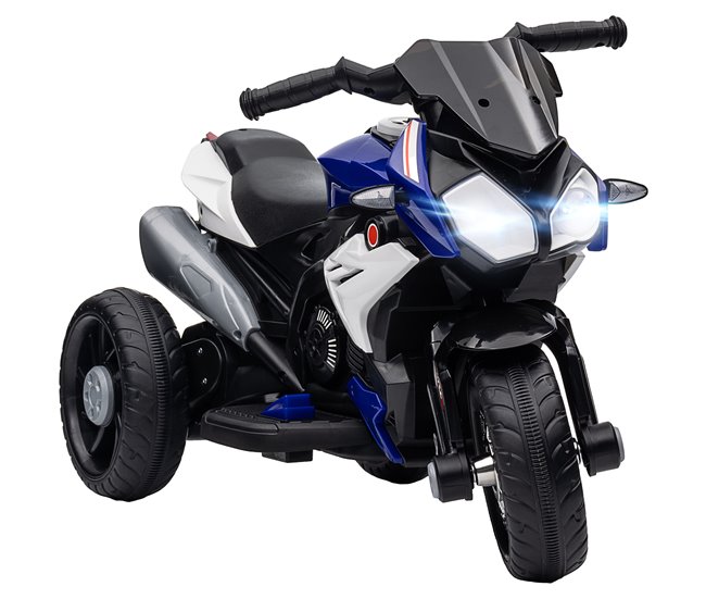 Motocicleta Elétrica Metal e PP HOMCOM Azul