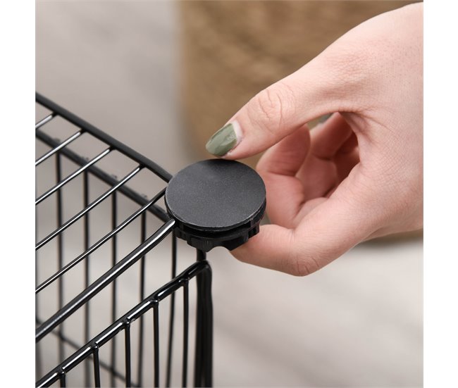 Recinto para Animais Metal, PP PawHut Preto