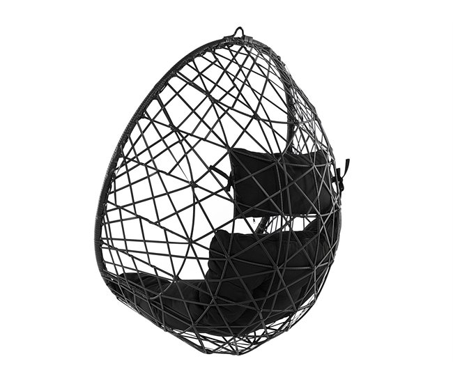 Beliani Sillón colgante ALATRI Preto