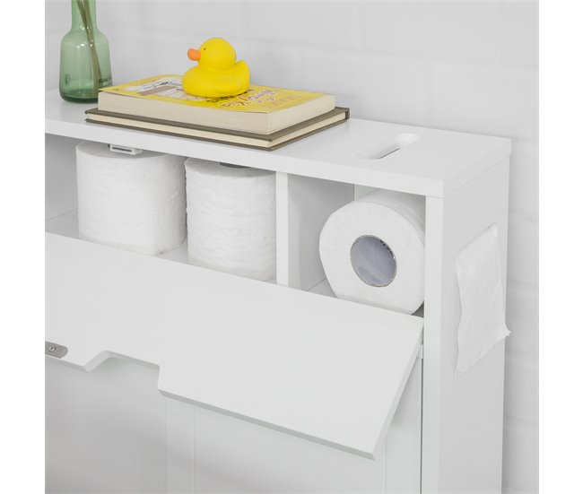 Armário utilitário de banho 2 portas e 1 gaveta BZR31-W SoBuy Branco
