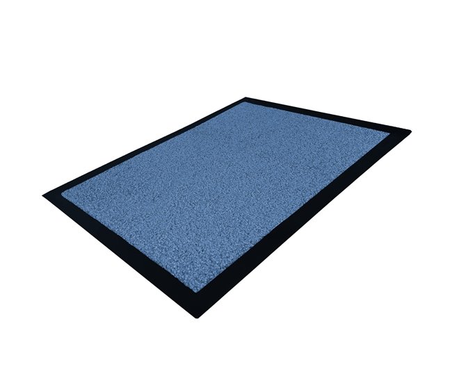  Acomoda Textil - Tapete de entrada absorvente para interiores e exteriores 40x60 Azul