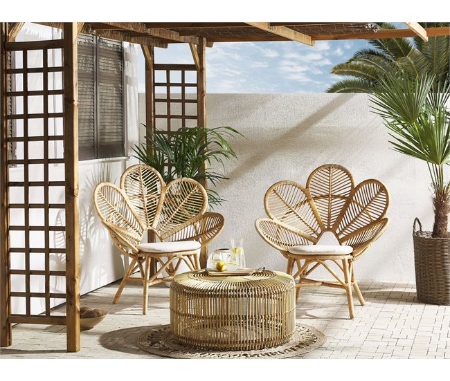 Beliani Conjunto de balcón FLORENTINE / LIMNI Bege