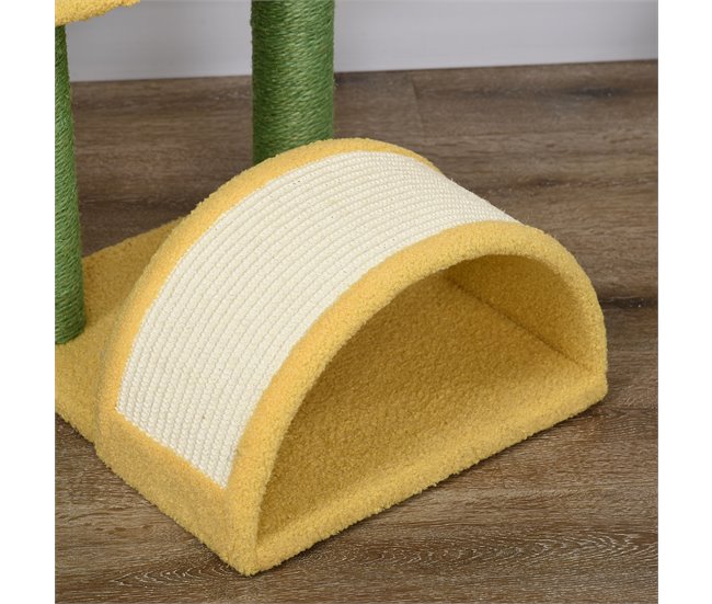 Árvore Arranhador para Gatos Amarelo
