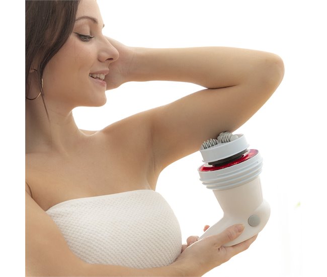 Aparelho de Massagem Anticelulítico Vibratório com Infravermelhos 5 em 1 Branco