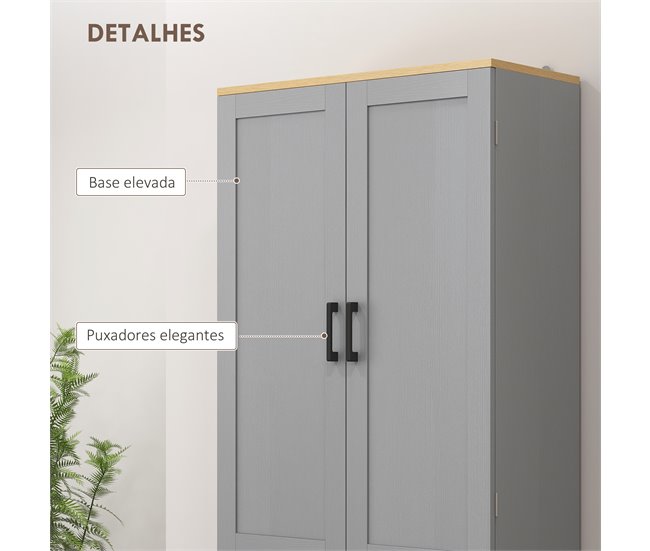 Armário de Cozinha 40 HOMCOM, casa - cozinha Cinza