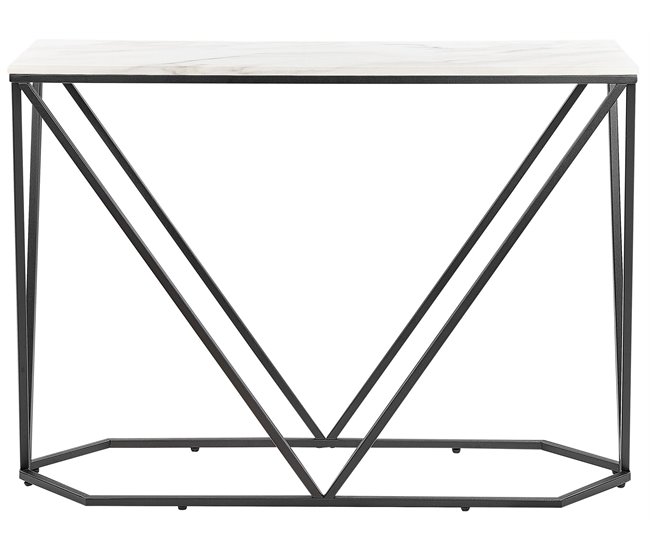 Beliani Consola HAZEN 100 Branco/ Preto