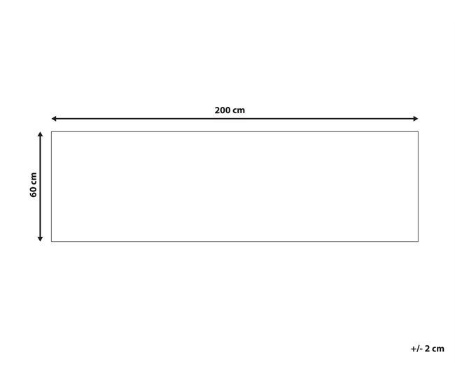 Beliani De corredor KOTTAR 60x200 Cinza