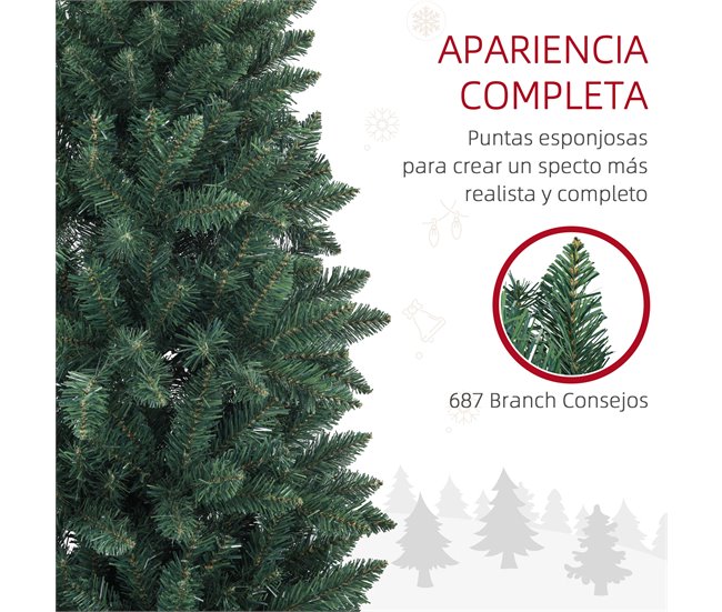 Árvore de Natal Metal e PVC HOMCOM, casa - natal Verde