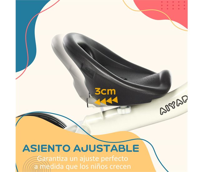 Triciclo para Crianças Metal, EVA, PP e PE AIYAPLAY Branco