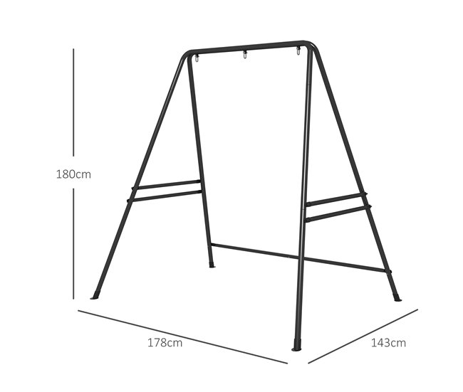 Suporte para Cadeira Suspensa aço Outsunny Preto