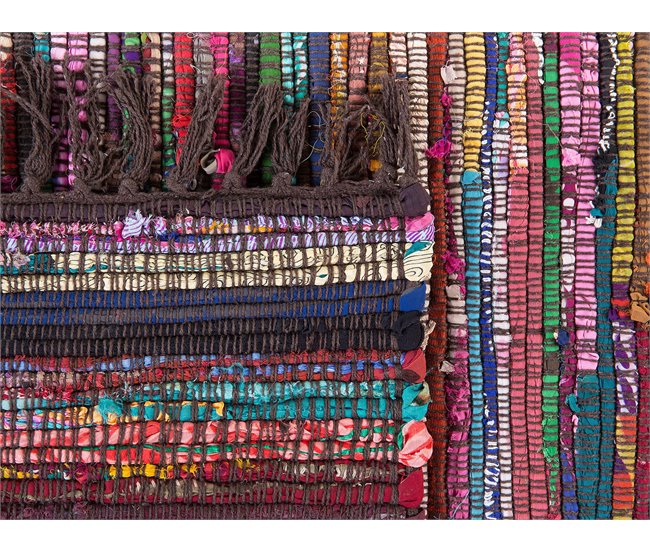 Beliani Entrelaçado DANCA 140x200 Cinza Escuro