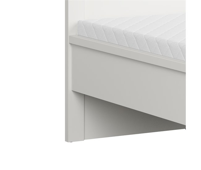 Cama com cabeceira alta Soren Branco