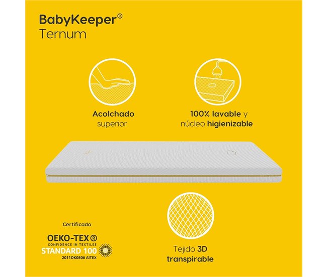 Cama infantil tipi Apache Wonderland Nat + Colchão Ternum Madeira